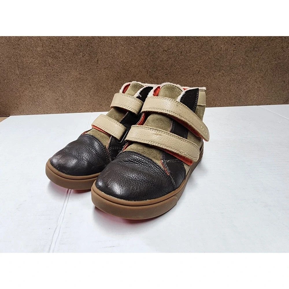UGG Rennon II Toddler Boot Sneaker Shoes Sz 2 Antilope Brown Leather Strap Kids